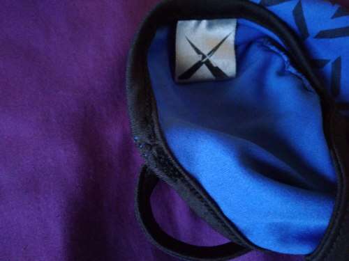 Blue and Black Maxed top with straps Size M