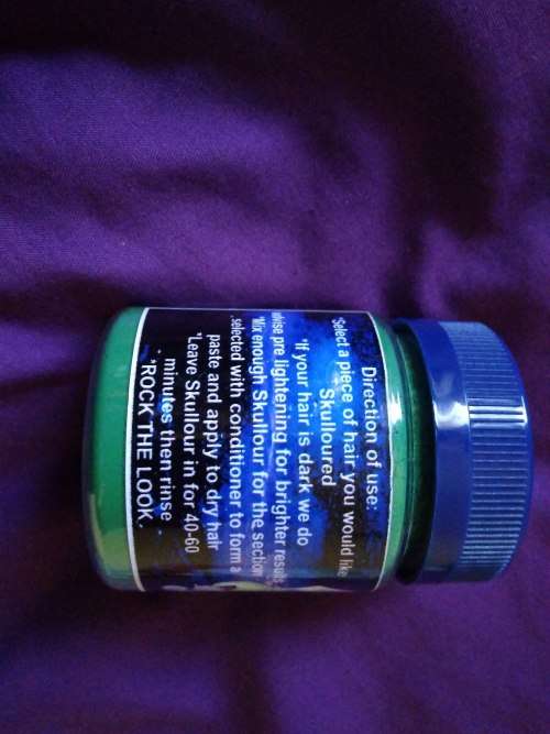 Hair dye Skullour Temporary Powder DARK GREEN