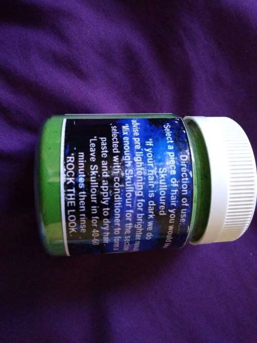 Hair dye Skullour Temporary Powder LIME GREEN