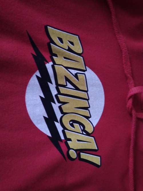 Big Bang Theory - Bazinga! - Red Hoodie Size Medium