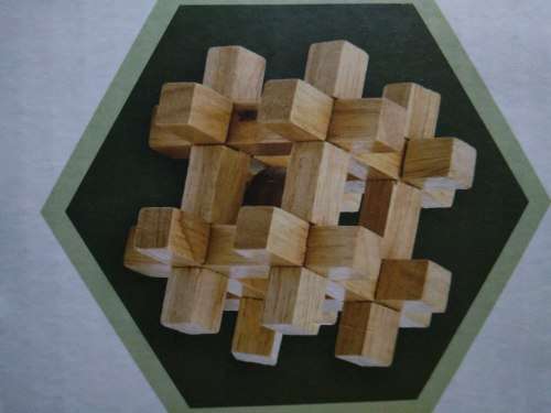 3-D Wooden puzzles interlocking x 2