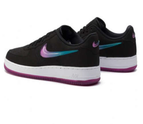 Black And Purple Nike Air Force One With Gel Swoosh