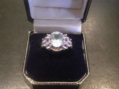 ***GORGEOUS*** TANZANITE WITH RARE BLUE TOPAZ GEMSTONE SZ 9