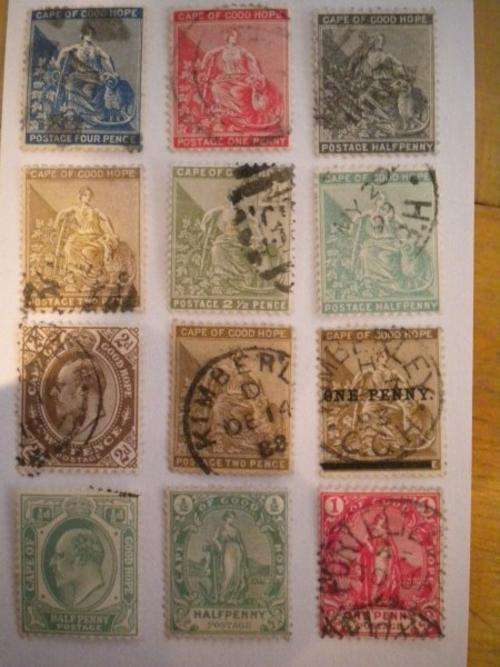 Cape of Good Hope - Lot of 12 stamps from 1800's
