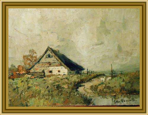 Titta FASCIOTTI (1927-1993) South African , Italian - FARMHOUSE IN LANDSCAPE-