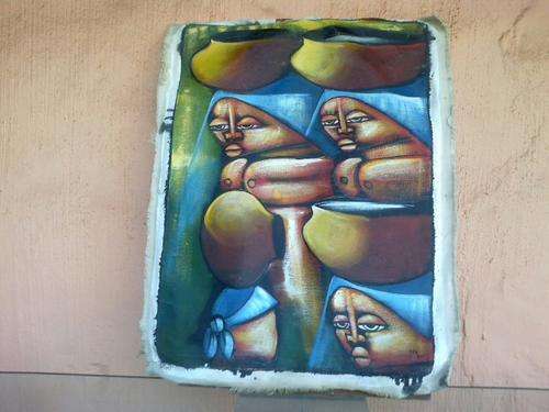 BEAUTIFUL MSOMI ORIGINAL OIL ON CANVAS, UNTITLED