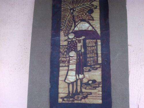BATIK BY UNKNOWN ARTIST:AFRICAN SCENE. CLEARANCE SALE!!