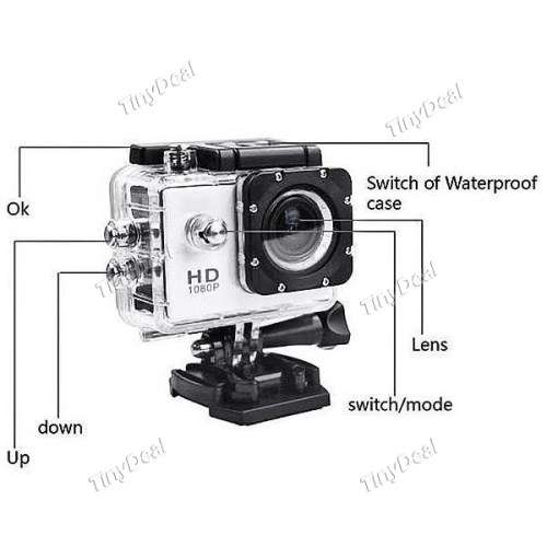SJ4000 1.5" LCD Screen 12MP 1080P Waterproof Sports Camera with Mount Suite EVC-284694-C3