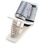 60X Zoom Universal Mobile Phone Microscope Portable Magnifier Clip with UV Currency Detector & LED L