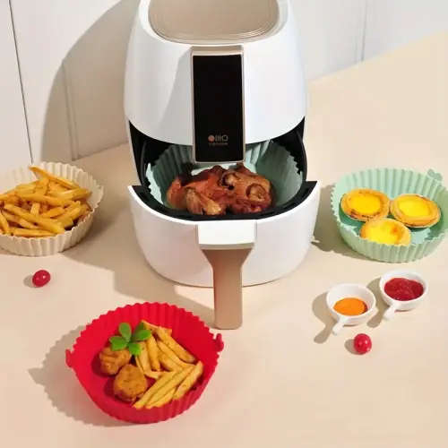 Air Fryer-Safe Silicone Baking Pan - Food-Grade Heat-Resistant Mat - Perfect for Baking Cakes!