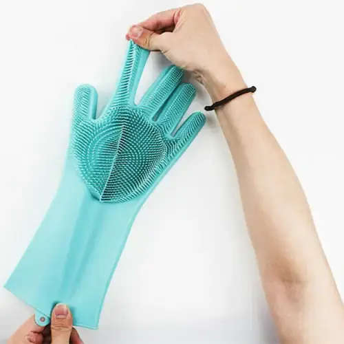 Kitchen Dishwashing Gloves Multifunctional Pet Hair Grooming Gloves
