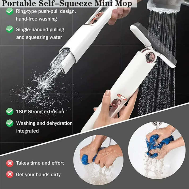 New Portable Mini Mop for Home, Kitchen, Car and Desk Cleaning Convenient Mini Mop for Quick