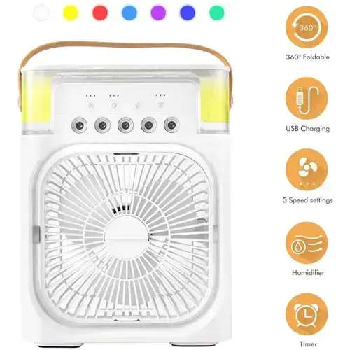 SDFGH Air Cooler Mini Fan Water Fan Spray Fan USB Fan Portable Fan Air Conditioner Humidifier Portab