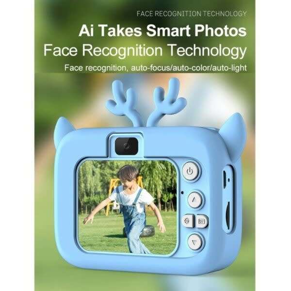 Christmas kids gifts Aerbes AB-SX01 Deer Kids Image And Video Camera With Lanyard, 5 Built In Games