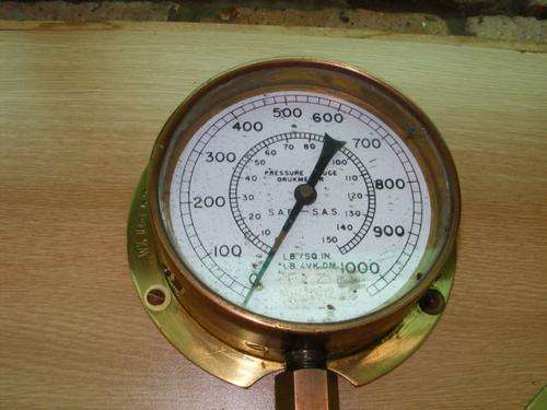 SAR STEAM LOCOMOTIVE PRESSURE GAUGE   USED IN 15F 25 CLASS