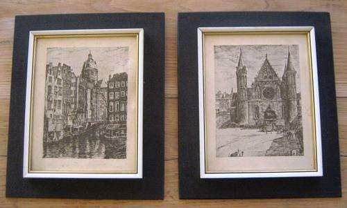 Two framed pictures
