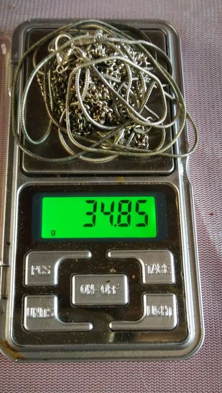 34 grams 92.5 Sterling Silver Neck chains