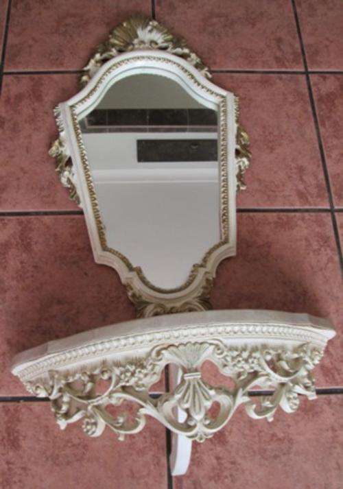 Decorative Mirror and Wall Shelf