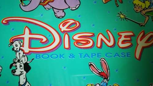 Vintage Disney Characters Book and Tape Case.