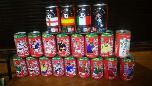 21 x 1999 Rugby World Cup Collectors Coca-Cola Cans..