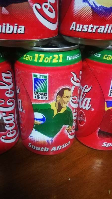 21 x 1999 Rugby World Cup Collectors Coca-Cola Cans..