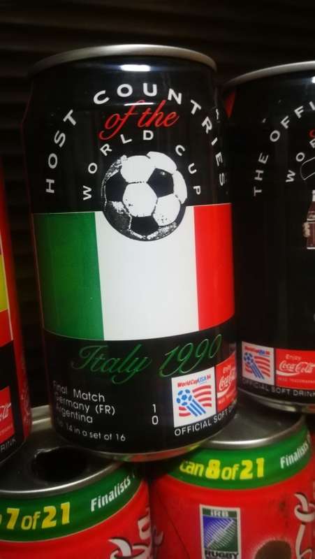 21 x 1999 Rugby World Cup Collectors Coca-Cola Cans..