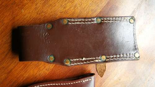 Vintage full leather S.A.P accessories set..