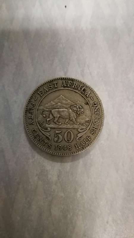 1948 East Africa Half Shilling/50 cent