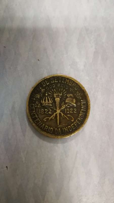 1822 - 1922 500 Reis Portugal Independence Coin