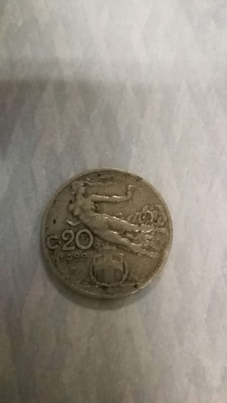 1922 R Vittorio Emanuele III Italian 20 Centesimi