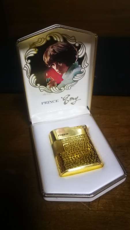 Vintage Prince Gold Emy Lighter in original Box