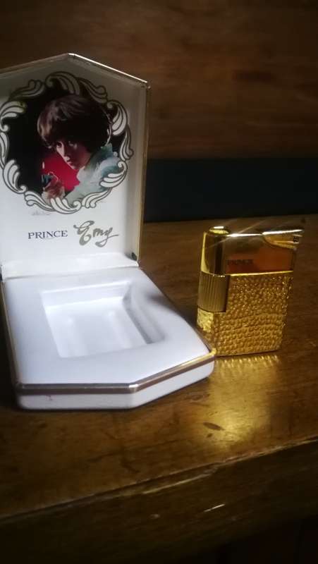 Vintage Prince Gold Emy Lighter in original Box