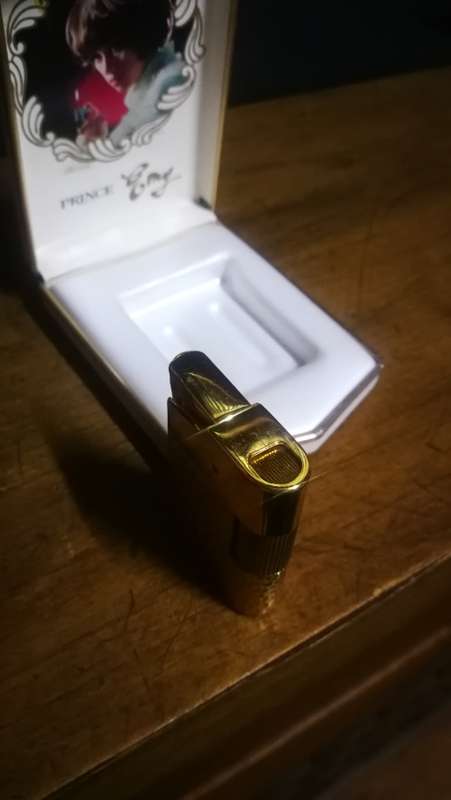 Vintage Prince Gold Emy Lighter in original Box