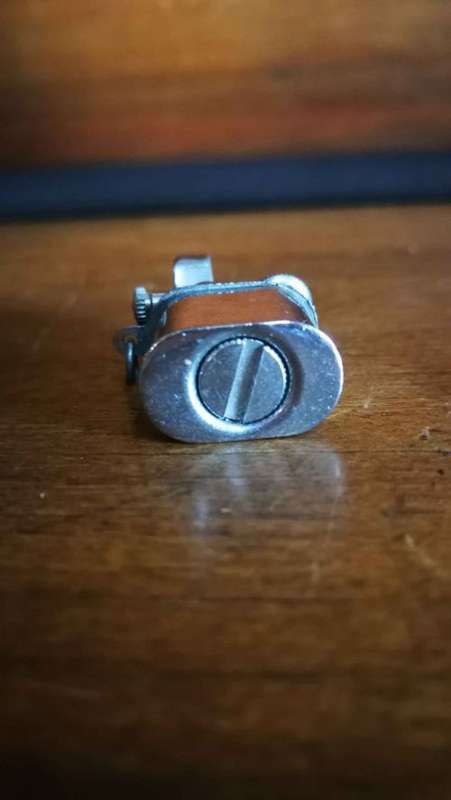 Vintage 1950`s Miniature Silver Keyring Oil Lighter..