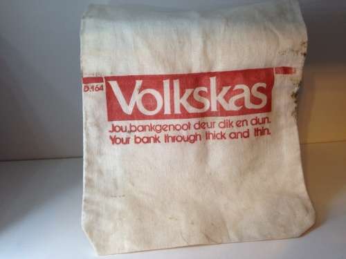VERY OLD  VOLKSKAS BANK BANKING BAG - WHAT A GREAT FIND -