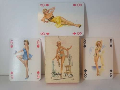 VINTAGE PACK BABY DOLLS PIN UP PLAYING CARDS  -  GREAT FIND - AUSTRIA -