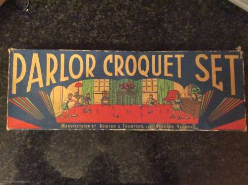 VINTAGE PARLOR CROQUET SET - BRILLIANT - GREAT FIND -