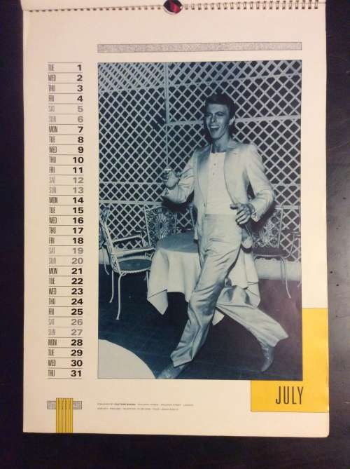 1986 DAVID BOWIE CALENDAR  - GREAT FIND -
