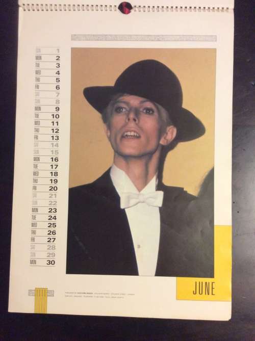 1986 DAVID BOWIE CALENDAR  - GREAT FIND -