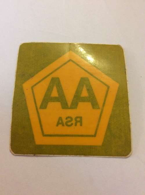 AA 1980's MOTOR MEMBERSHIP STICKER - UNUSED - GREAT ITEM -