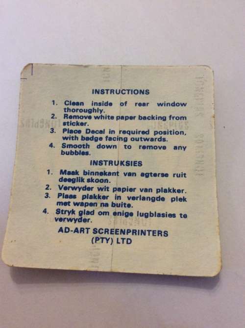 AA 1980's MOTOR MEMBERSHIP STICKER - UNUSED - GREAT ITEM -