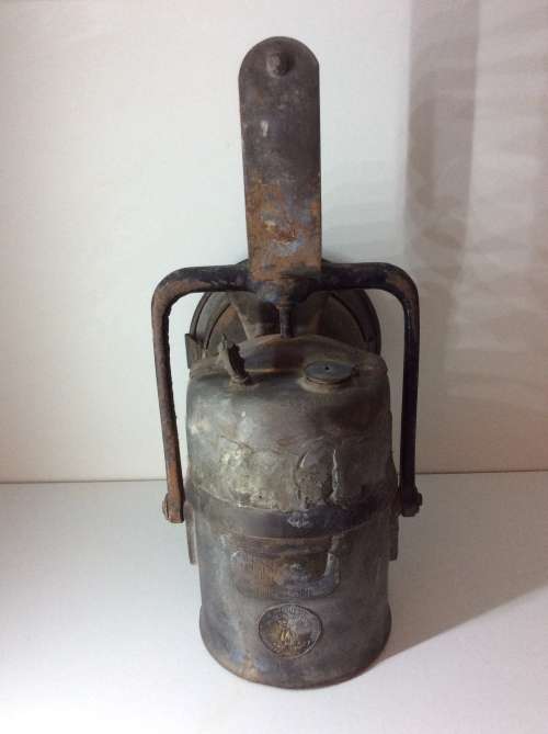 VINTAGE ENGLISH MINING/RAILWAY OIL LAMP - 1930's - GREAT FIND -