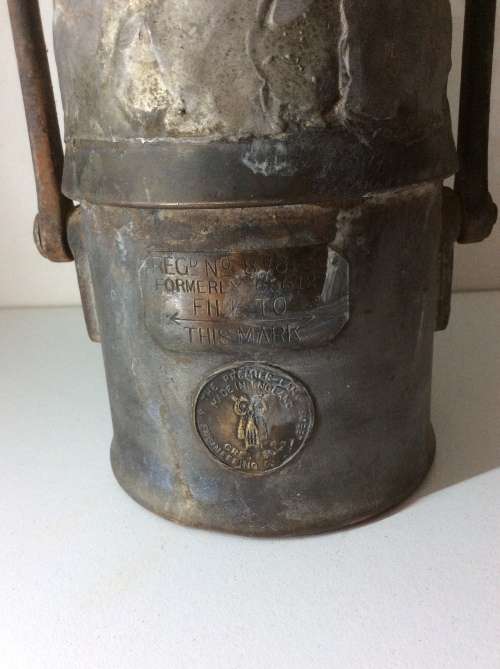 VINTAGE ENGLISH MINING/RAILWAY OIL LAMP - 1930's - GREAT FIND -