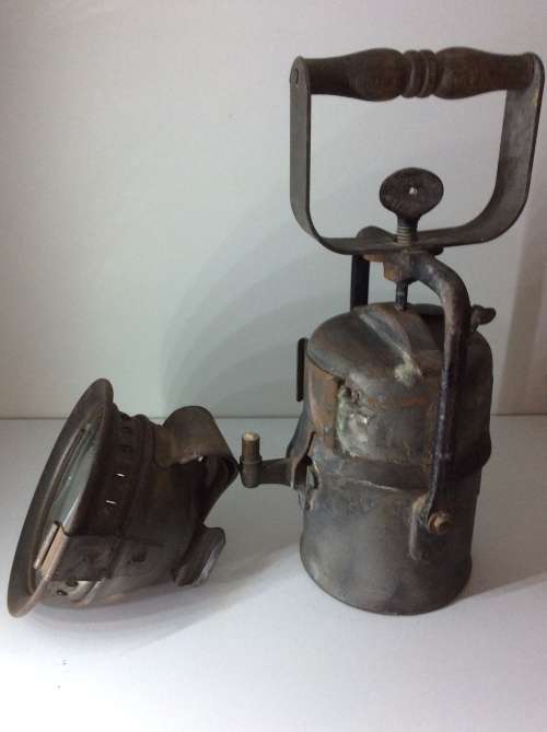 VINTAGE ENGLISH MINING/RAILWAY OIL LAMP - 1930's - GREAT FIND -