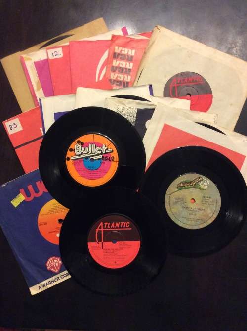 COLLECTION OF 15 SEVEN SINGLES - 1970's - BID PER LP FOR THE LOT - GREAT FIND -