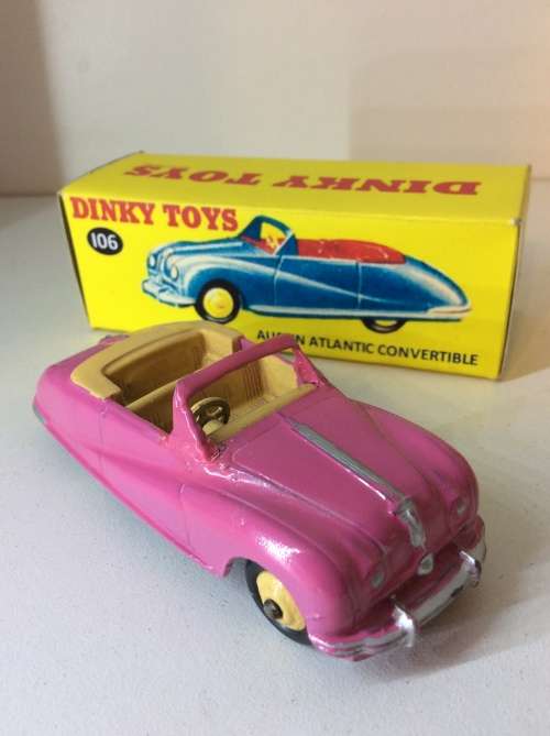 DINKY TOYS - 106 (140a) AUSTIN ATLANTIC CONVERTIBLE WITH REPO BOX - MECCANO ENGLAND -