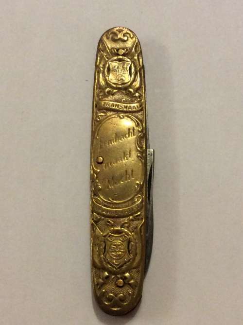 PAUL KRUGER & GENL DE WET POCKET KNIFE - EENDRACHT MAAKT MACHT -  GREAT FIND -