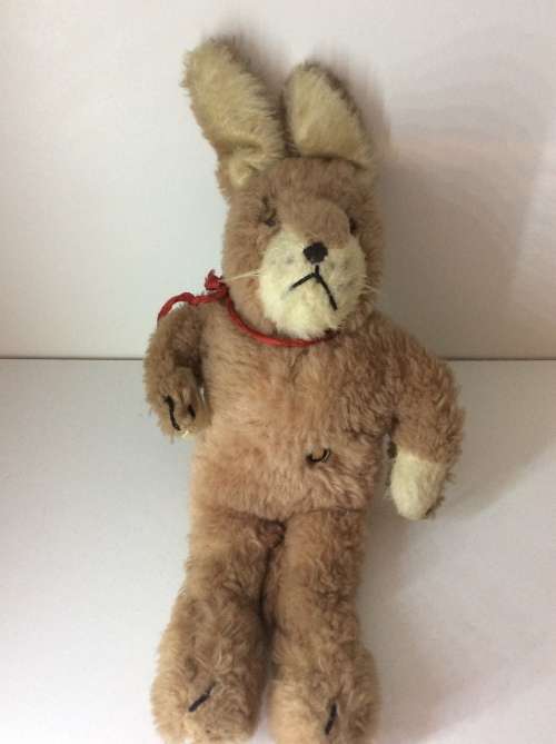 AMERICAN GRISLEY SOFT TOY RABBIT WITH BUTTON  - GREAT ITEM  -