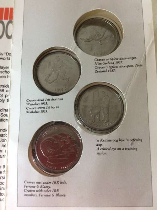 1983 SA MINT - FULL SET DANIE CRAVEN 50 Years MEDALLIONS - BRILLIANT -