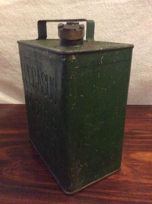 PEGASUS MOTOR SPIRITS VINTAGE OIL CAN - WITH BRASS CAP - GREAT ITEM -